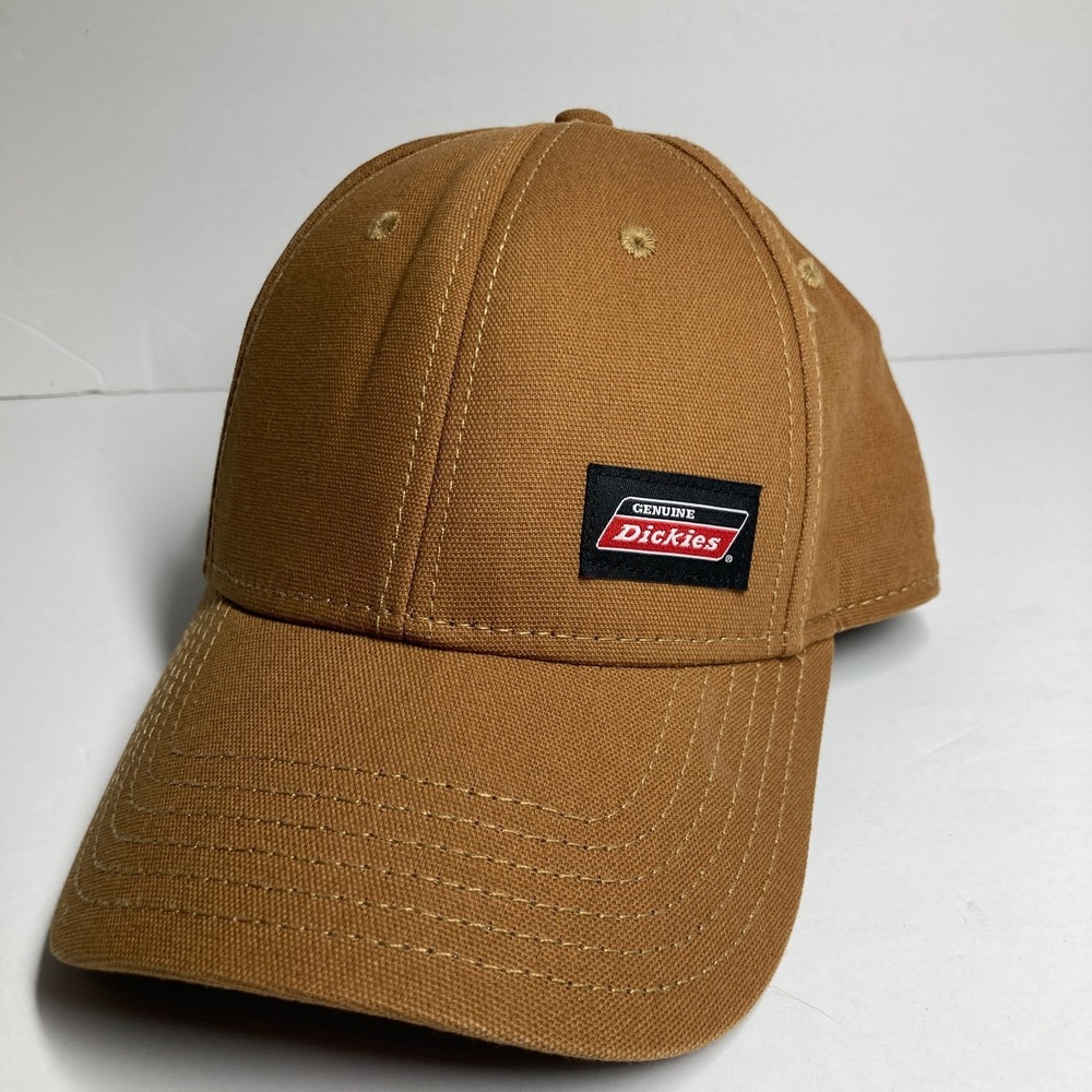 Genuine Dickies Cap Hat Adult‎ Brown Adjustable Canvas Pocket Outdoor Work Farm